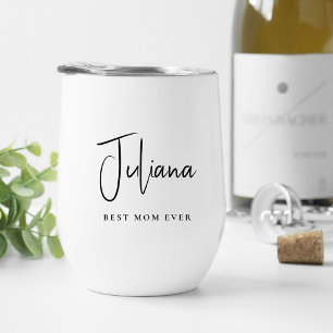 Chic Best Mum Ever Script Monogram