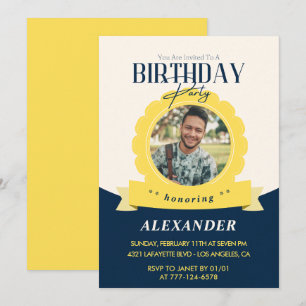 Chic birthday 22nd birthday invitation Modern