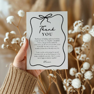 Chic Birthday Party Thank You Card