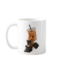 Chic Black Aesthetic Iced Coffee Mug