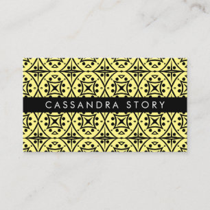 Chic Black and Blue Modern Pattern Business Card