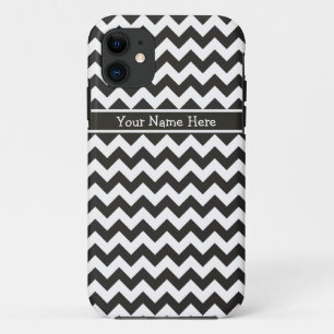 Chic Black and White Chevrons Pattern Case-Mate iPhone Case