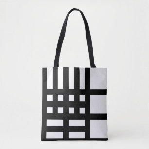 Chic Black and White Custom Tote Bag