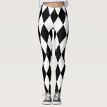 Chic Black and White Harlequin Diamond  Leggings<br><div class="desc">These chic black and white diamond pattern leggings are perfect for wearing around town or for costume parties. We had fun creating them. Enjoy!</div>