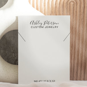 Chic black and white logo jewellery necklace displ