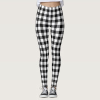 Chic Black And White Plaid Gingham Chequered