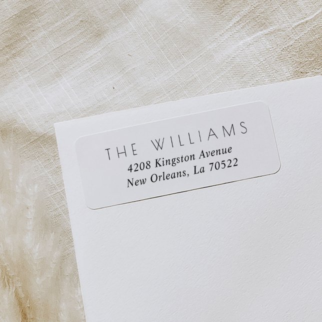 Chic Black and White Return Address Labels (Simple modern minimal return address labels.)