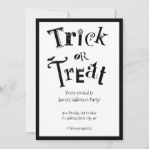 Chic black and white trick or treat