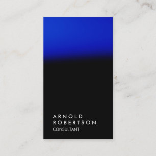 Chic black blue unique professional business card