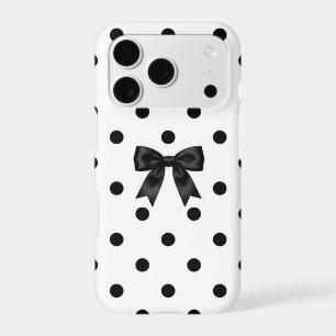 Chic Black Bow & Polka Dot Phone Case iphone 17 pr