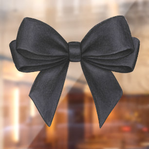 Chic Black Bow Window Decal