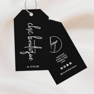Chic Black Clothing Boutique Price Hang Tag Logo