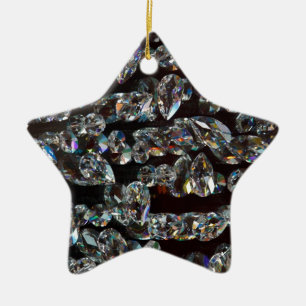 Chic Black Diamond Chrystal Abstract Pattern Gifts Ceramic Tree Decoration