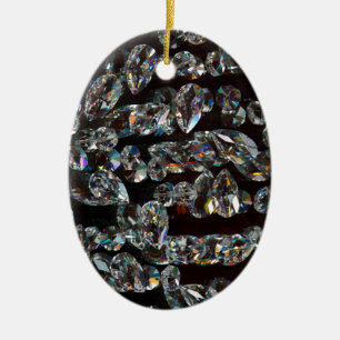Chic Black Diamond Chrystal Abstract Pattern Gifts Ceramic Tree Decoration