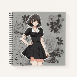 Chic Black Dress Fashion Vintage Elegance Journal