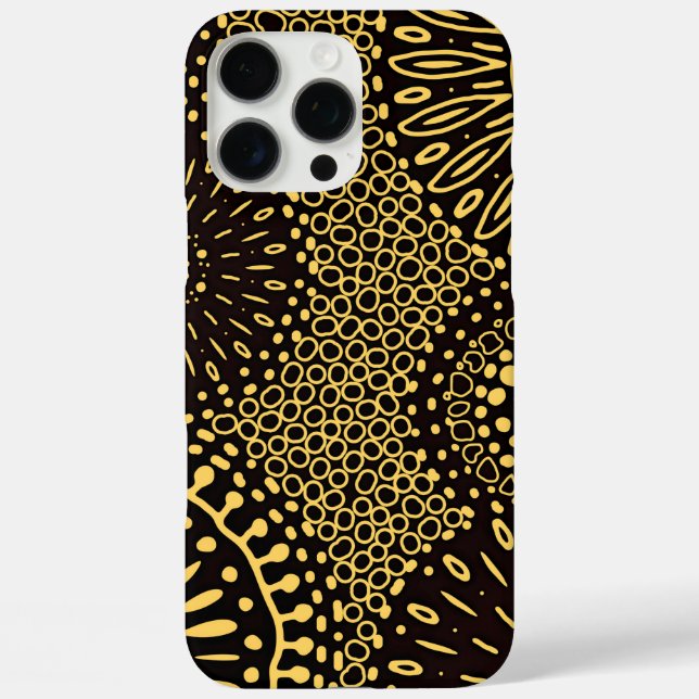 Chic Black Gold Ethnic Floral  Case-Mate iPhone Case (Back)