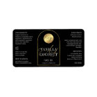 Chic Black & Gold Logo 2 OZ Dropper Bottle Label