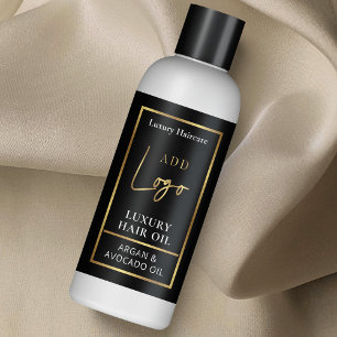 Chic Black & Gold Logo 4 OZ Cosmetic Bottle Label