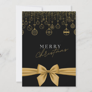 Chic Black & Gold "Merry Christmas"  Card