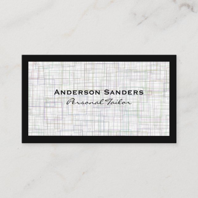 Chic Black Gold Modern Design Pattern Business Card (Front)