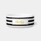 Chic black gold Stripes Personalised Pet Name