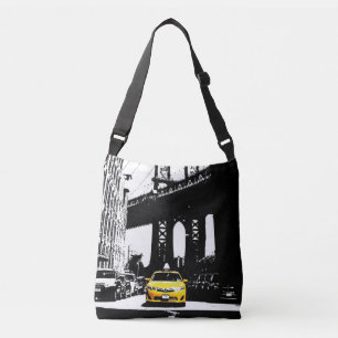 Chic Black Nyc New York City Yellow Taxi Brooklyn Crossbody Bag