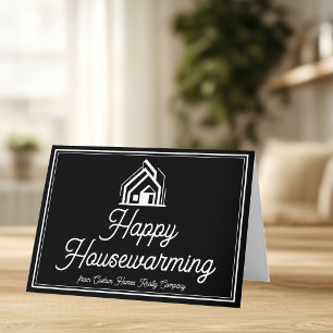 Chic Black Real Estate Company Custom Realtor Card