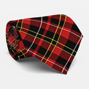 Chic Black Red Yellow White Squares Tartan Plaid Tie