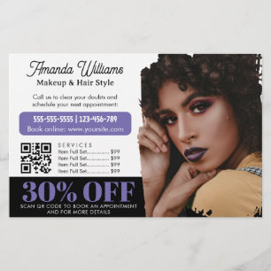 Chic Black Rose Beauty Salon Promo Discount Flyer