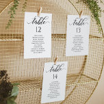 Chic Black Script Table Number Seating Chart<br><div class="desc">Modern and elegant design printed Black Calligraphy Script Table Number Seating Chart Cards that can be customised with your text and add each table number card to your cart, one by one. Please click the "Customise it" button and use our design tool to modify this template. Check out the Graphic...</div>