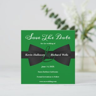 Chic Black Tie Gay Wedding Save The Date