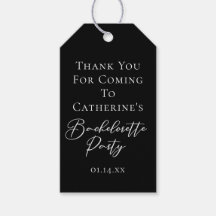Chic Black White Bachelorette Party Personalized