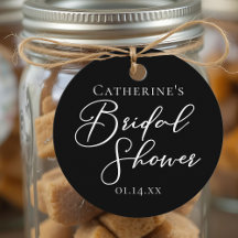 Chic Black White Bridal Shower Personalised Party