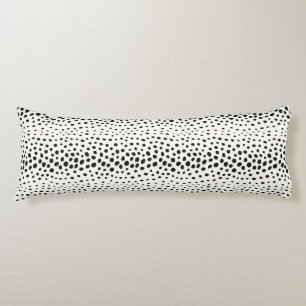 Chic black white cheetah print pattern monogram body cushion