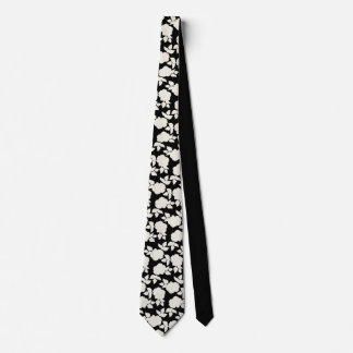Chic Black &white floral pattern Tie