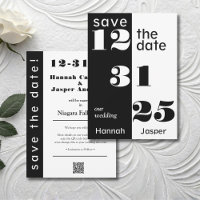 Chic Black & White New Year's Eve Wedding 
