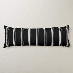 Chic black white striped  body cushion