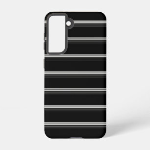 Chic black white striped samsung galaxy case