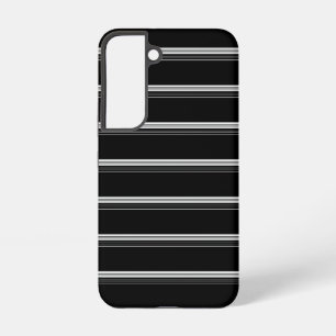 Chic black white striped samsung galaxy case