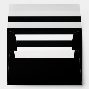 Chic Black & White Stripes Envelope