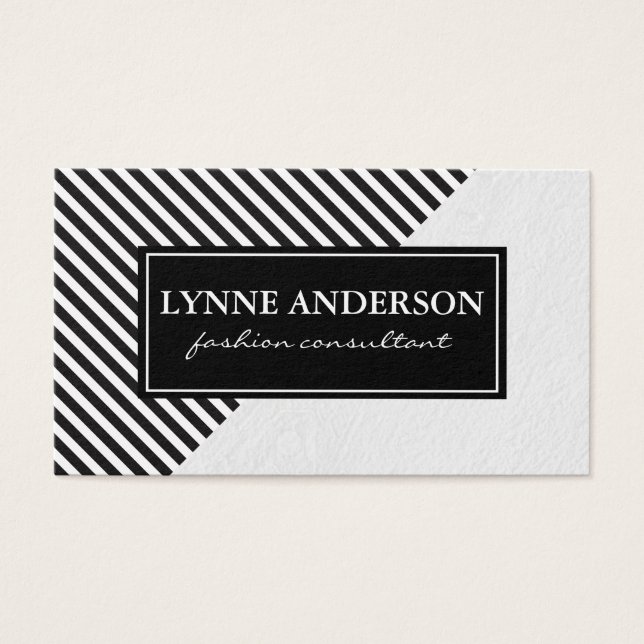 Chic Black White Stripes with Texture (Front)