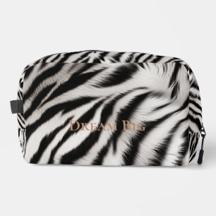 Chic Black White Zebra Animal Print Dopp Kit