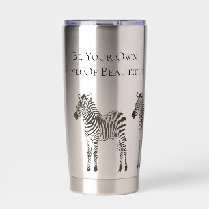 Chic Black White Zebras Insulated Tumbler