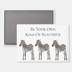 Chic Black White Zebras Magnet