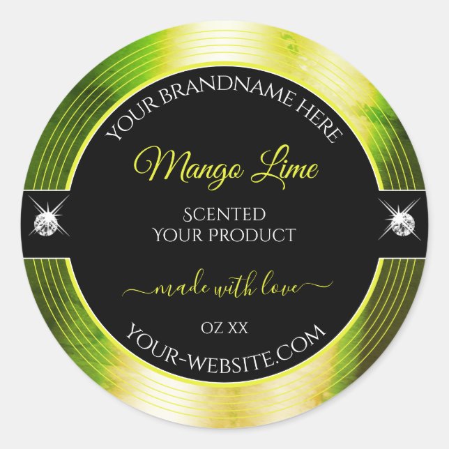 Chic Black Yellow Green Brilliants Product Label (Front)