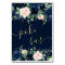Chic Blooms | Dark Navy Blue and Blush Guestbook