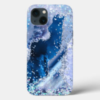 Chic Blue Agate w/Opalescent Sparkles