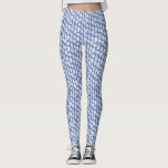 Chic Blue And White Chinoiserie Pattern Leggings<br><div class="desc">Blue and white ginger jar pattern print leggings. Please note you can change or remove the background colour (currently a dark blue) by entering the design tool (click/ tap to personalise further).</div>