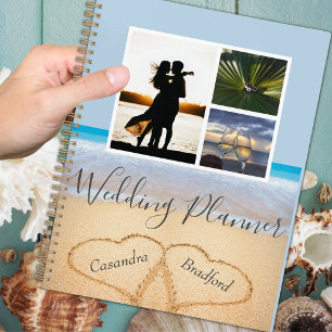 Chic Blue Beach 2 Hearts in Sand Wedding Planner