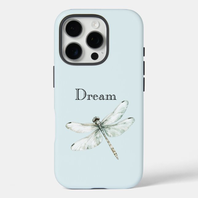 Chic Blue Dragonfly Dream Case-Mate iPhone Case (Back)